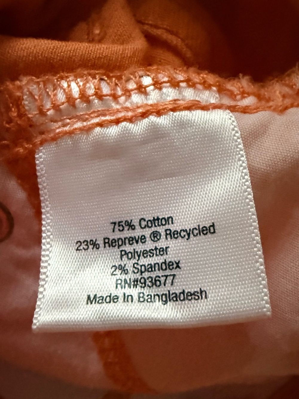 St. John's Bay Capri Pants Peach Orange Size 18 Stretch Side Slit - Picture 6 of 6